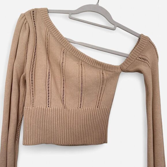 Majorelle Landau Cut-Out one Shoulder Sweater – Indie It-Girl Knit (Size S) 🤍✨ - Picture 4 of 7